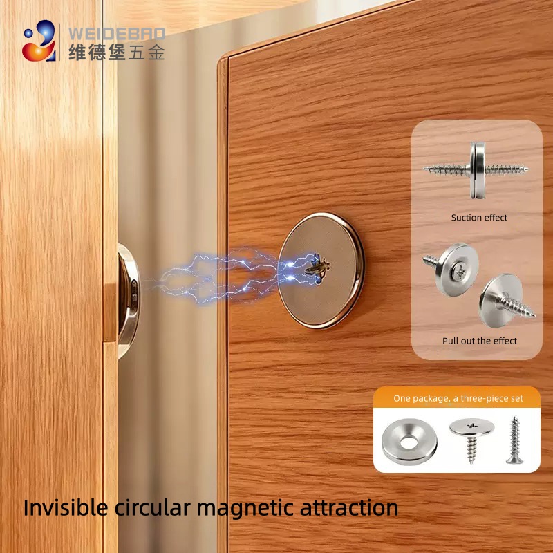 Used Furniture Hardware - Konektor magnetik logam melingkar tersembunyi untuk