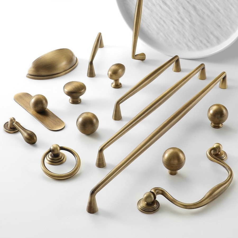Furniture And Kitchen Hardware Fitting - Pegangan Furnitur Kuningan Antik Perancis Gaya
