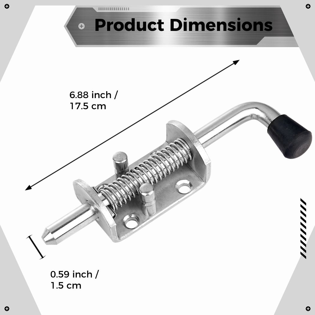 2 Buah Pin Pengunci Pegas Baja - Barrel Bolt Slide ulasan dan harga
